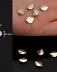 24K Gold Vermeil & 925 Silver UFO Spacer Beads, Handmade Silver Spacer Beads in 24K Gold, Gold Spacer Beads, Jewelry Supplies, M/VM97
