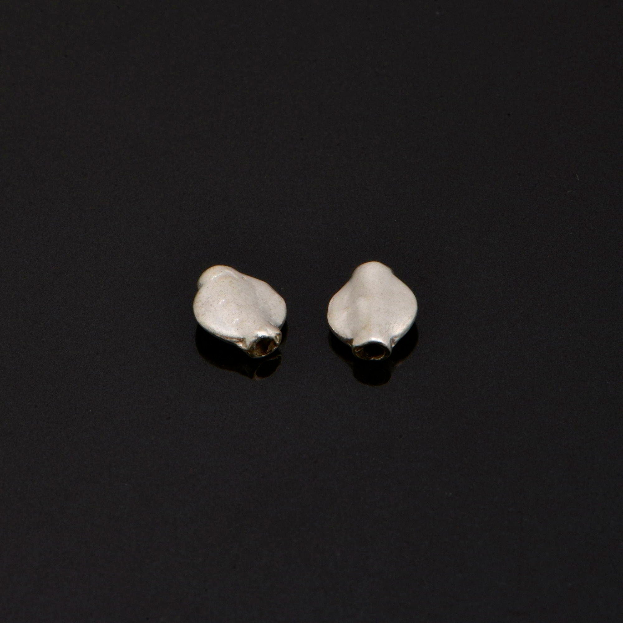 24K Gold Vermeil & 925 Silver UFO Spacer Beads, Handmade Silver Spacer Beads in 24K Gold, Gold Spacer Beads, Jewelry Supplies, M/VM97
