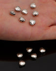 925 Sterling Silver Heart Spacer Beads, Handmade Silver Spacer Beads, Solid Silver Spacer Beads, Jewelry Supply, M99