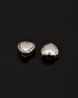 925 Sterling Silver Heart Spacer Beads, Handmade Silver Spacer Beads, Solid Silver Spacer Beads, Jewelry Supply, M99
