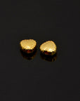 24K Gold Vermeil Heart Spacer Beads, Handmade Silver Spacer Beads in 24K Gold, 925 Silver Spacer Beads, Jewelry Supplies, VM99