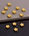 24K Gold Vermeil Big Daisy Spacer Beads, Handmade Silver Spacer Beads in 24K Gold, 925 Silver Spacer Beads, Jewelry Supplies, VM100