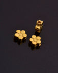 24K Gold Vermeil Big Daisy Spacer Beads, Handmade Silver Spacer Beads in 24K Gold, 925 Silver Spacer Beads, Jewelry Supplies, VM100