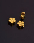 24K Gold Vermeil & 925 Silver Big Daisy Spacer Beads, Handmade Silver Spacer Beads in Gold, Silver Spacer Beads, Jewelry Supplies, M/VM100