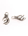 24K Gold Vermeil and 925 Silver Eagle Claws, Silver Dragons Claw Charms, Gold Plated Eagle Claw Pendant, Jewelry Making Findings, M/VM73