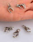 24K Gold Vermeil and 925 Silver Eagle Claws, Silver Dragons Claw Charms, Gold Plated Eagle Claw Pendant, Jewelry Making Findings, M/VM73