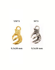 24K Gold Vermeil and 925 Silver Eagle Claws, Silver Dragons Claw Charms, Gold Plated Eagle Claw Pendant, Jewelry Making Findings, M/VM73