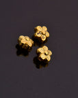 24K Gold Vermeil and 925 Silver Flower Spacer Beads, Handmade Silver Spacer Beads in Gold, Silver Spacer Beads, Jewelry Supplies, M/VM101