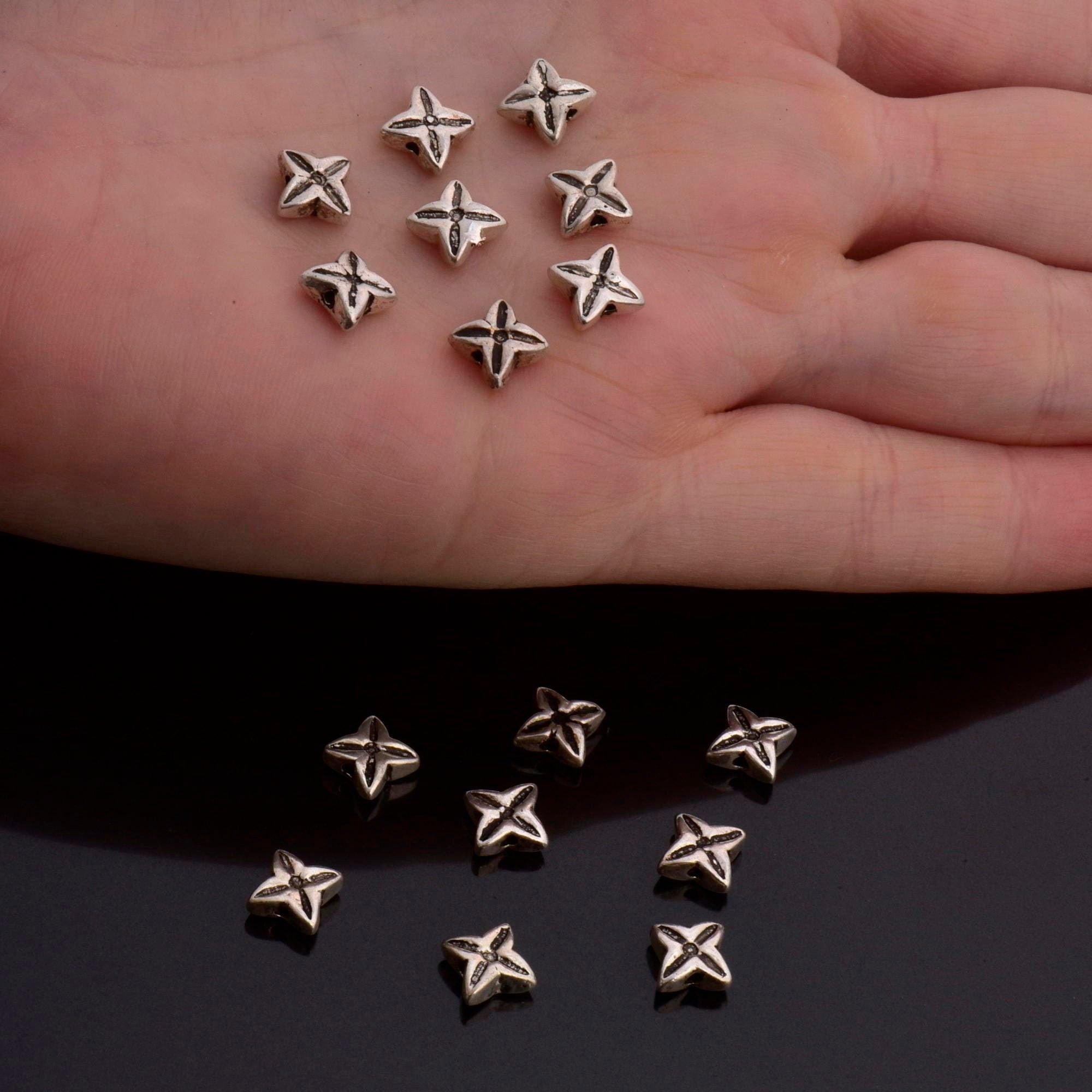 925 Sterling Silver Flat Tube Spacer Beads, Handmade Silver Spacer Beads, Solid Silver Spacer Beads, Jewelry Supply, M102