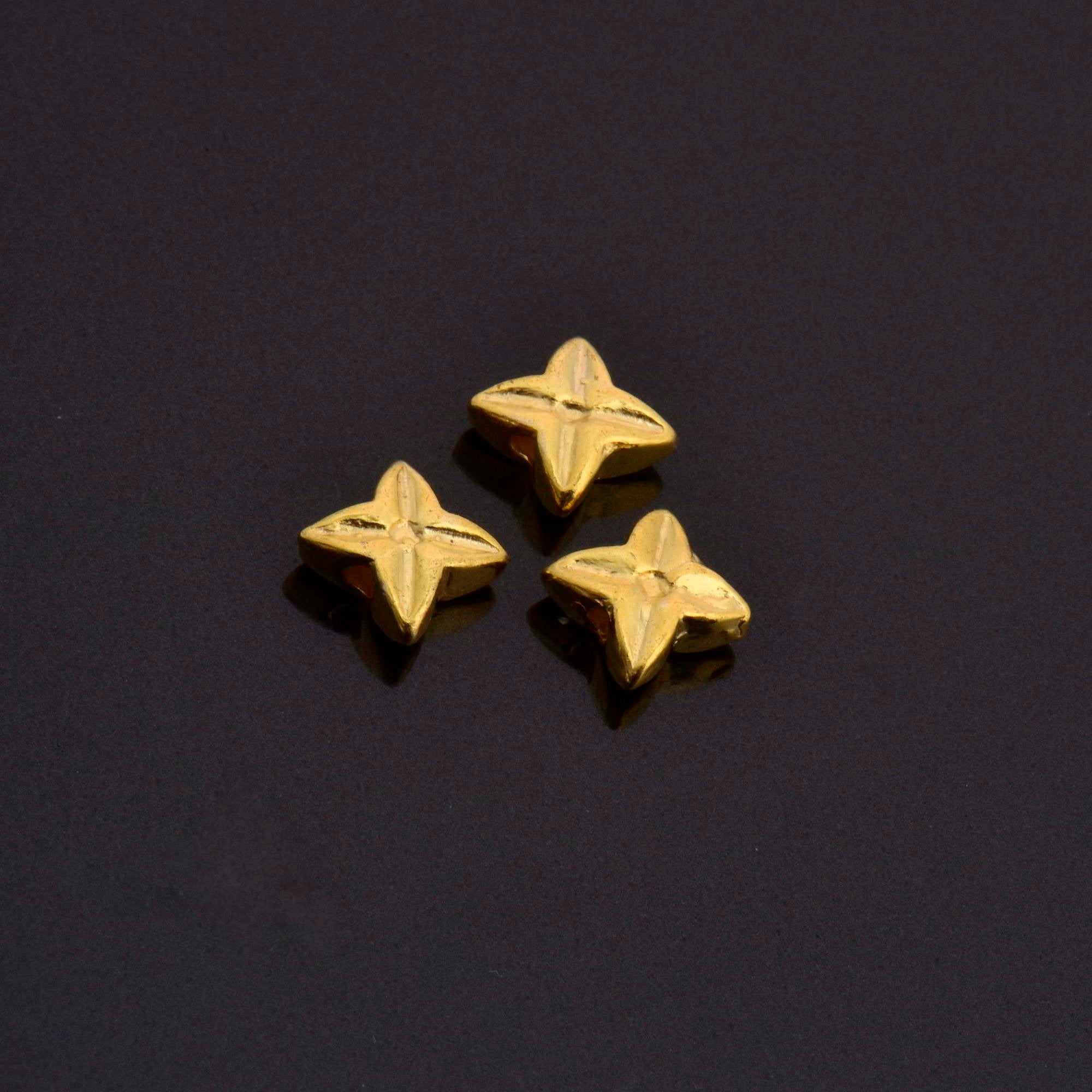 24K Gold Vermeil and 925 Silver Flat Tube Spacer Beads, Handmade Silver Spacer Beads in Gold, Silver Spacer Beads, Jewelry Supplies, M/VM102