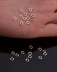 Dia 4mm & Ga.2 925 Sterling Silver CLOSED Jump Rings, tough, High Quality in silver hollow Rings, Jewelry Supplies, Findings, M103A