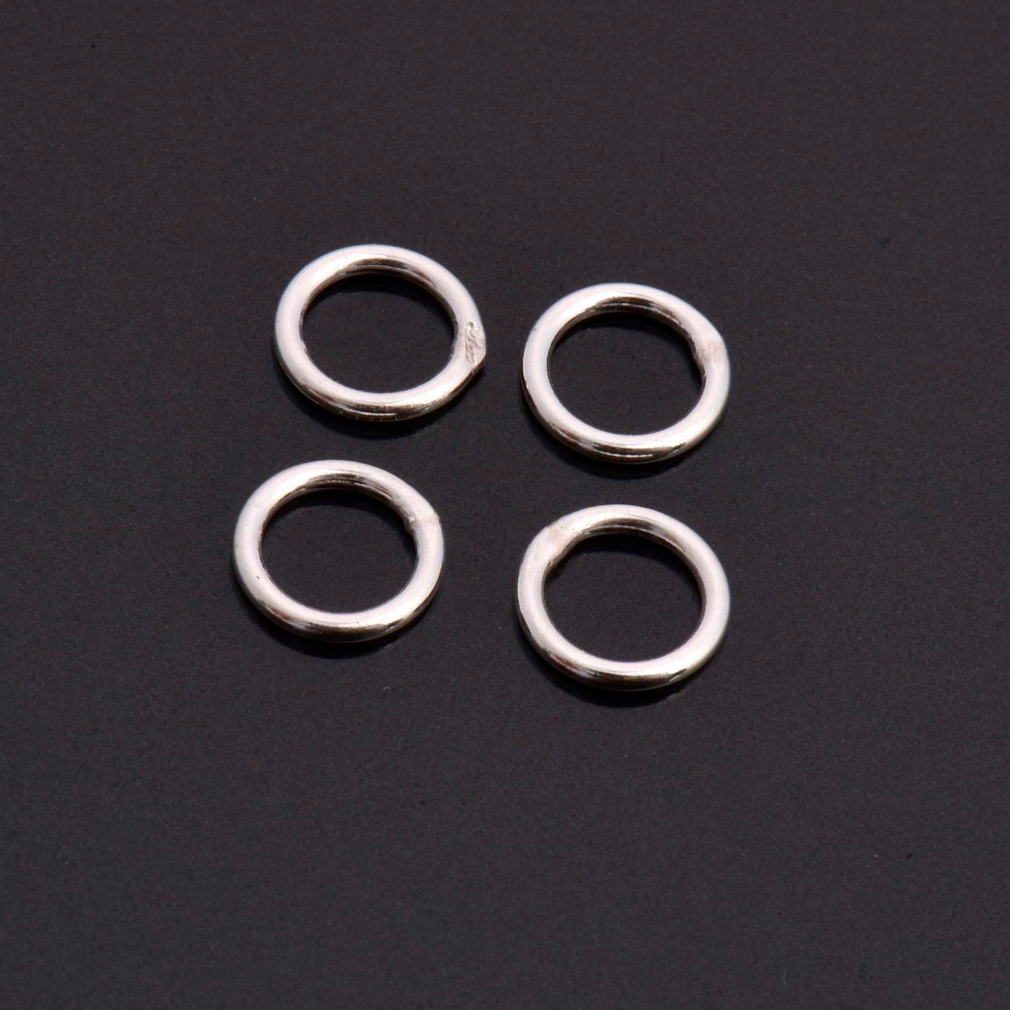 Dia 7mm & Ga.5 925 Sterling Silver CLOSED Jump Rings, tough, High Quality in Silver Hollow Rings , Jewelry Supplies, Findings, M103D