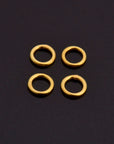 Dia 6mm & Ga.4 24K Gold CLOSED Jump Rings, tough, High Quality in Gold Vermeil, 925 Sterling Silver Jump Rings, Jewelry Findings, VM103C