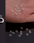 24K Gold Vermeil & 925 Silver High Quality CLOSED Jump Rings, CLOSED Jump Rings, Sterling Silver Closed Rings Jewelry Supplies, M/VM103A-D