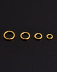 24K Gold Vermeil & 925 Silver High Quality CLOSED Jump Rings, CLOSED Jump Rings, Sterling Silver Closed Rings Jewelry Supplies, M/VM103A-D