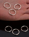925 Sterling Silver High Quality 19 mm CLOSED and HOLLOW Jump Rings, Jewelry Supplies, Findings, M104D