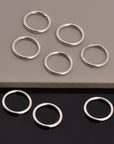925 Sterling Silver High Quality 19 mm CLOSED and HOLLOW Jump Rings, Jewelry Supplies, Findings, M104D