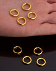 24K Gold Vermeil 12,7mm CLOSED Jump Rings, High Quality HOLLOW Jump Rings, 925 Sterling Silver Jump Rings, Jewelry Supplies, VM104B