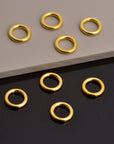 24K Gold Vermeil 12,7mm CLOSED Jump Rings, High Quality HOLLOW Jump Rings, 925 Sterling Silver Jump Rings, Jewelry Supplies, VM104B