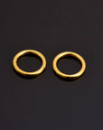 24K Gold Vermeil 15mm CLOSED and HOLLOW Jump Rings, 925 Sterling Silver Jump Rings, Jewelry Supplies, Findings, VM104C