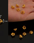 24K Gold Vermeil Filigree Bead Caps, Handmade Silver Bead Caps in 24K Gold, 925 Silver Bead Caps, Spacer Bead Caps, Jewelry Supplies, VM82