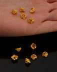24K Gold Vermeil and 925 Silver Filigree Bead Caps, Handmade Bead Caps, Flower Bead Caps, Spacer Bead Caps, Jewelry Supplies, M/VM82