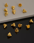 24K Gold Vermeil Filigree Bead Caps, Handmade Silver Bead Caps in 24K Gold, 925 Silver Bead Caps, Spacer Bead Caps, Jewelry Supplies, VM83