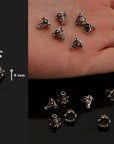 24K Gold Vermeil and 925 Silver Filigree Bead Caps, Handmade Bead Caps, Flower Bead Caps, Spacer Bead Caps, Jewelry Supplies, M/VM83