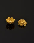 24K Gold Vermeil and 925 Silver Filigree Bead Caps, Handmade Silver Bead Caps, Gold Bead Caps, Spacer Bead Caps, Jewelry Supplies, M/VM85