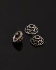 925 Sterling Silver Filigree Bead Caps, Handmade Silver Bead Caps, Solid Silver Bead Caps, Spacer Bead Caps, Jewelry Supply, M86