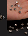 925 Sterling Silver Filigree Bead Caps, Handmade Silver Bead Caps, Solid Silver Bead Caps, Spacer Bead Caps, Jewelry Supply, M87