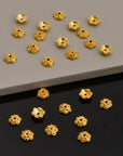 24K Gold Vermeil Filigree Bead Caps, Handmade Silver Bead Caps in 24K Gold, 925 Silver Bead Caps, Spacer Bead Caps, Jewelry Supplies, VM87