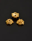 24K Gold Vermeil and 925 Silver Filigree Bead Caps, Handmade Silver Bead Caps, Gold Bead Caps, Spacer Bead Caps, Jewelry Supplies, M/VM87