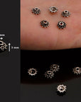 925 Sterling Silver Filigree Bead Caps, Handmade Silver Bead Caps, Solid Silver Bead Caps, Spacer Bead Caps, Jewelry Supply, M88