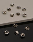 925 Sterling Silver Filigree Bead Caps, Handmade Silver Bead Caps, Solid Silver Bead Caps, Spacer Bead Caps, Jewelry Supply, M88
