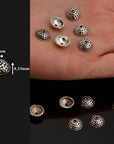 925 Sterling Silver Handmade Bead Caps, Studded Solid Silver Bead Caps, 925 Silver Bead Caps, Jewelry Supplies, M89
