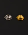 24K Gold Vermeil and 925 Silver Handmade Bead Caps, Studded Vermeil Bead Caps in 24K Gold, 925 Silver Bead Caps, Jewelry Supplies, M/VM89