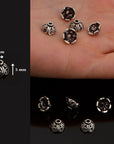 925 Sterling Silver Filigree Bead Caps, Handmade Silver Bead Caps, Solid Silver Bead Caps, Spacer Bead Caps, Jewelry Supply, M90