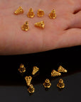 24K Gold Vermeil Filigree Bead Caps, Handmade Silver Bead Caps in 24K Gold, 925 Silver Bead Caps, Spacer Bead Caps, Jewelry Supplies, VM92