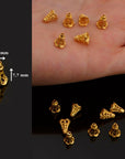24K Gold Vermeil Filigree Bead Caps, Handmade Silver Bead Caps in 24K Gold, 925 Silver Bead Caps, Spacer Bead Caps, Jewelry Supplies, VM92