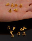 24K Gold Vermeil and 925 Silver Filigree Bead Caps, Handmade Silver Bead Caps, Gold Bead Caps, Spacer Bead Caps, Jewelry Supplies, M/VM92