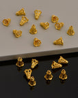 24K Gold Vermeil and 925 Silver Filigree Bead Caps, Handmade Silver Bead Caps, Gold Bead Caps, Spacer Bead Caps, Jewelry Supplies, M/VM92