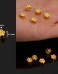 24K Gold Vermeil Round Spacer Beads, Handmade Silver Spacer Beads in 24K Gold, 925 Silver Spacer Beads, Jewelry Supplies, VM93
