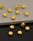 24K Gold Vermeil Round Spacer Beads, Handmade Silver Spacer Beads in 24K Gold, 925 Silver Spacer Beads, Jewelry Supplies, VM93