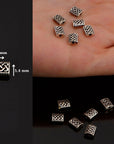 925 Sterling Silver Flat Tube Spacer Beads, Handmade Silver Spacer Beads, Solid Silver Spacer Beads, Jewelry Supply, M94