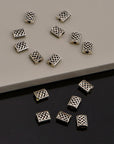 925 Sterling Silver Flat Tube Spacer Beads, Handmade Silver Spacer Beads, Solid Silver Spacer Beads, Jewelry Supply, M94