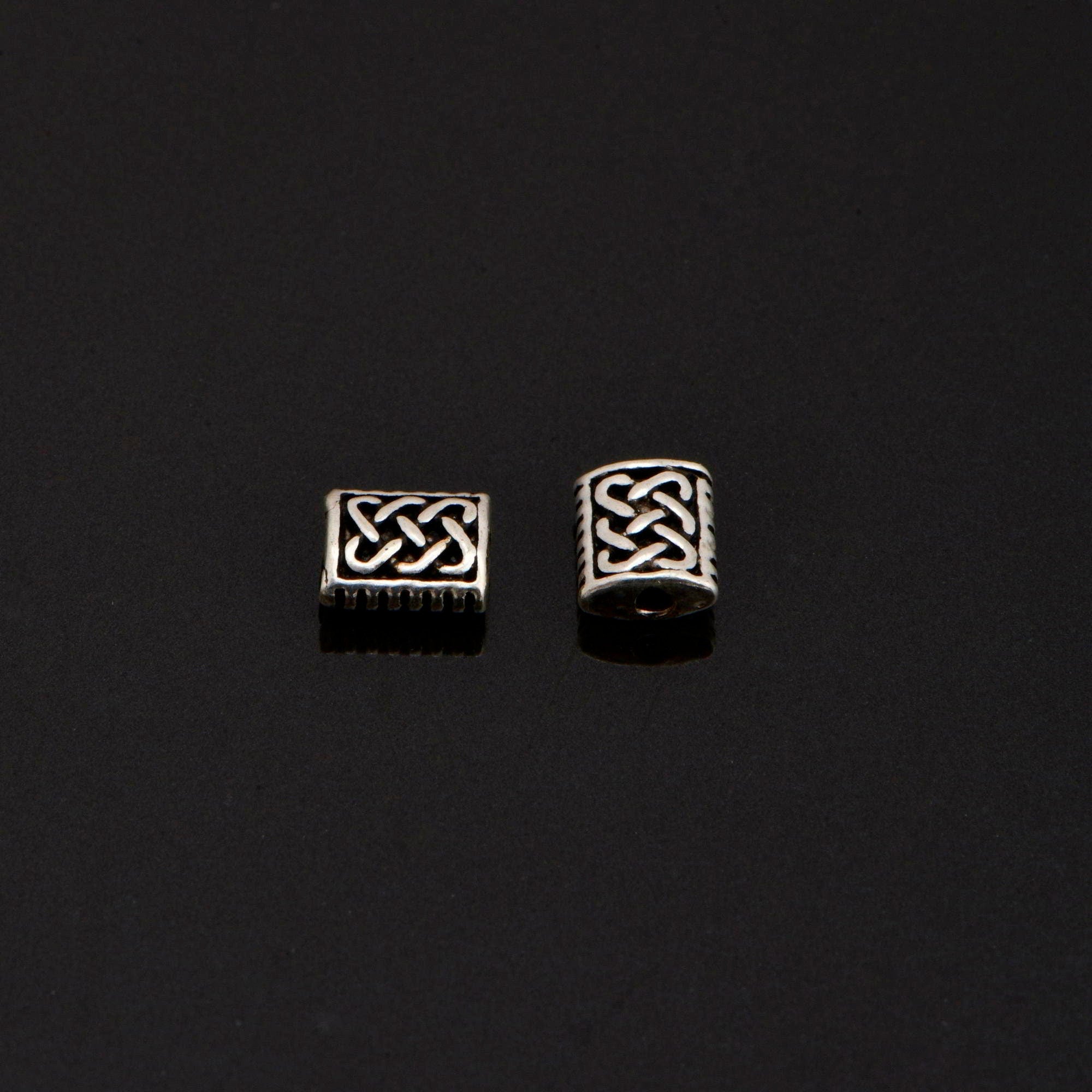 925 Sterling Silver Flat Tube Spacer Beads, Handmade Silver Spacer Beads, Solid Silver Spacer Beads, Jewelry Supply, M94