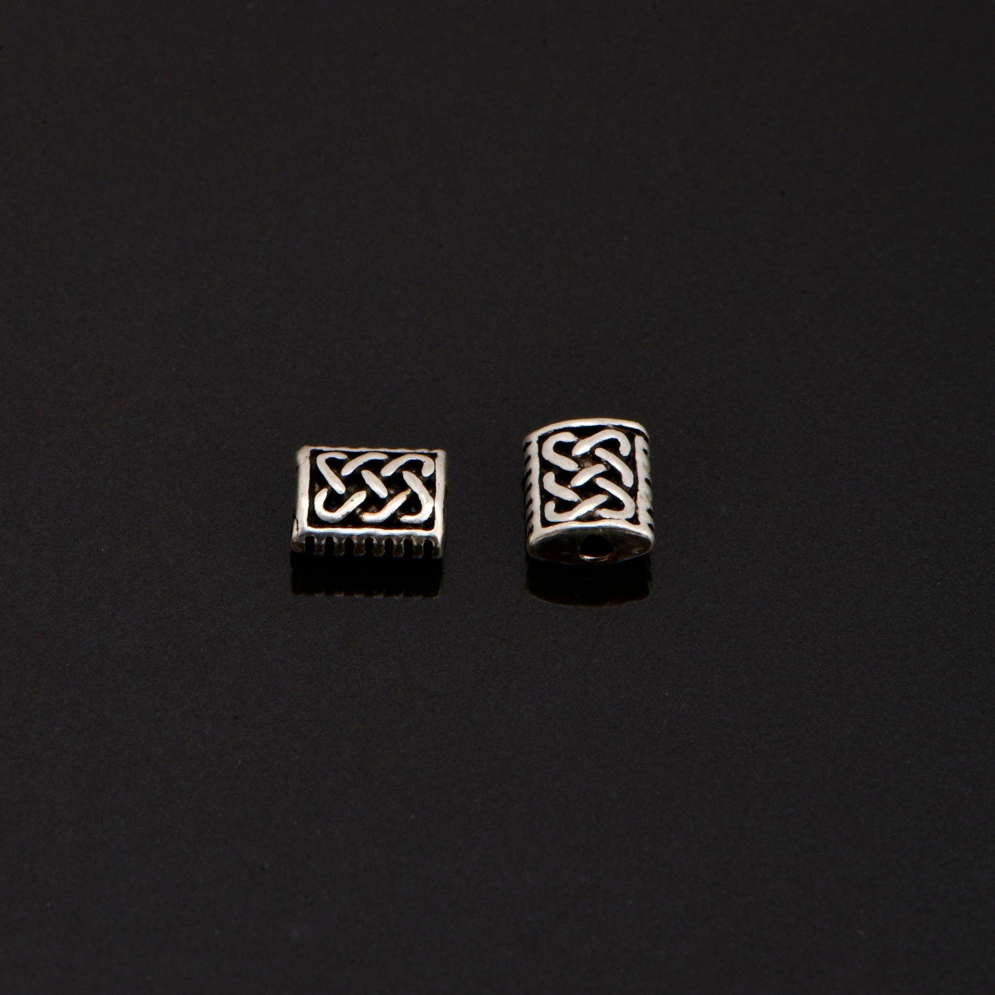 24K Gold Vermeil and 925 Silver Flat Tube Spacer Beads, Handmade Silver Spacer Beads İn Gold, Silver Spacer Beads, Jewelry Supplies, M/VM94