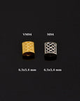 24K Gold Vermeil and 925 Silver Flat Tube Spacer Beads, Handmade Silver Spacer Beads İn Gold, Silver Spacer Beads, Jewelry Supplies, M/VM94