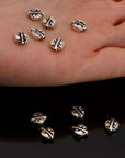 24K Gold Vermeil Turtle Spacer Beads, Handmade Silver Spacer Beads in 24K Gold, 925 Silver Spacer Beads, Jewelry Supplies, M/VM95